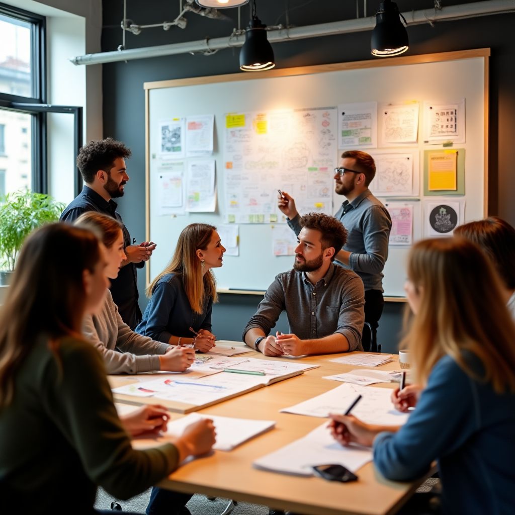 Sesión de design thinking con el equipo